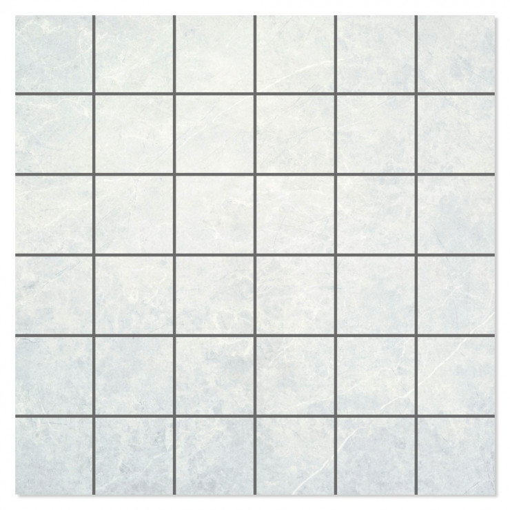 Marmor Mosaik  Klinker Firenze Ljusgrå Matt 30x30 (5x5) cm-0